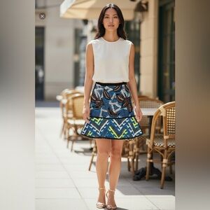 Herve Leger Multi Color Flair Bandage Skirt US S